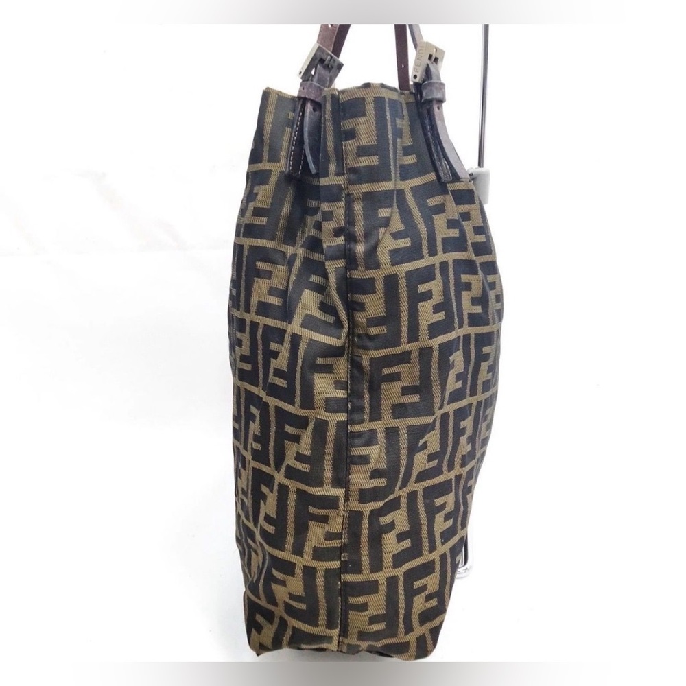 Fendi shoulder tote Zucca FF monogram canvas brown large bag - Picture 4 of 11